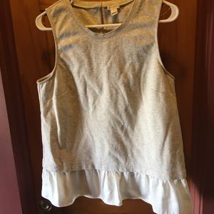 JCrew ruffle hem tank